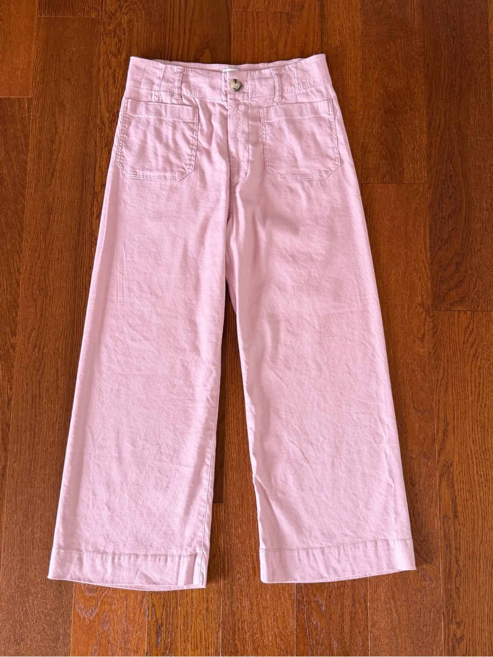 Maeve Colette European Linen Stretch Wide Leg Pants Lilac size 30 - Picture 3 of 8